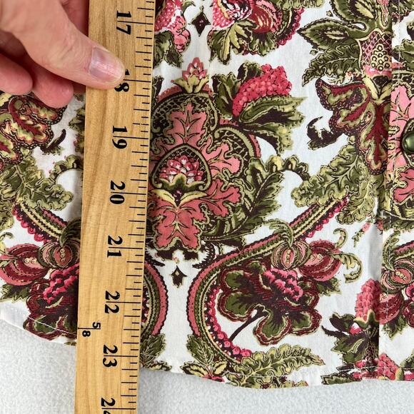 Ariat Pearl Snap Shirt Paisley Multicolor Womens Size M Cotton Western EUC - Picture 7 of 9